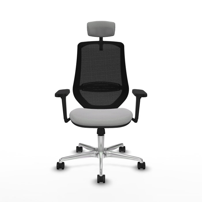 PIQUERAS Y CRESPO Silla de oficina Mardos con mecanismo Sincro, Gris claro y Negro