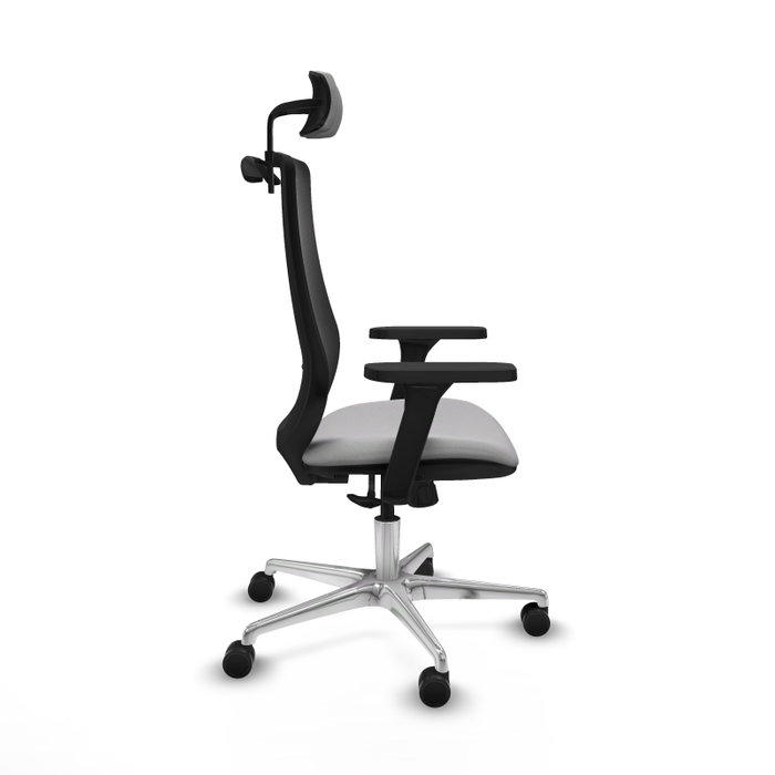 PIQUERAS Y CRESPO Silla de oficina Mardos con mecanismo Sincro, Gris claro y Negro