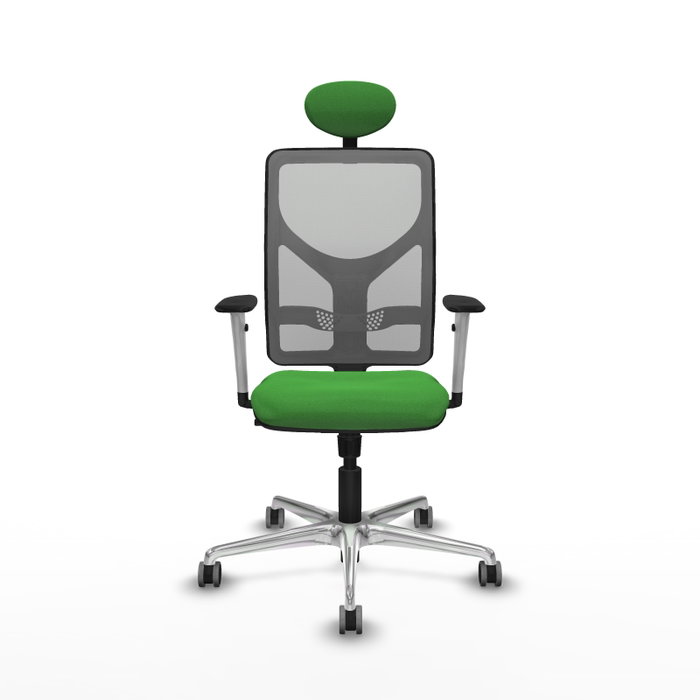 PIQUERAS Y CRESPO Silla de oficina Motilla con mecanismo Sincro, Verde y Gris