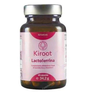 KIROOT Lactoferrina 60 Cápsulas - Apoyo Sistema Inmunitario y Hierro con Vitamina C