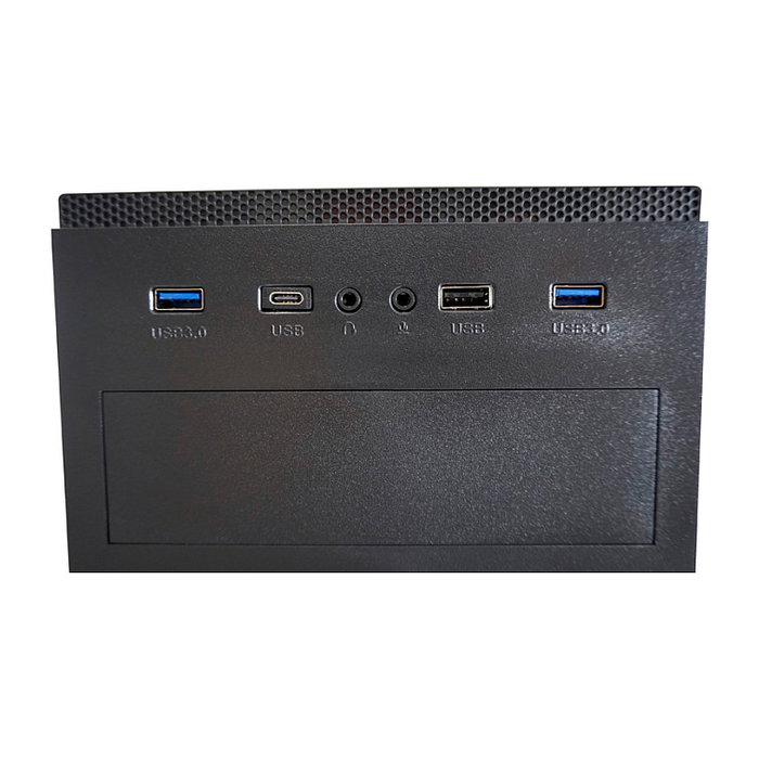 LC-Power 7041B-ON Torre Midi ATX PC Gaming, Negro, 1xUSB-C, Gestión de Cables, 7 Ranuras, Compatible con Tarjeta Gráfica 35 cm