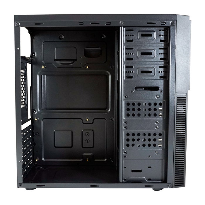 LC-Power 7041B-ON Torre Midi ATX PC Gaming, Negro, 1xUSB-C, Gestión de Cables, 7 Ranuras, Compatible con Tarjeta Gráfica 35 cm