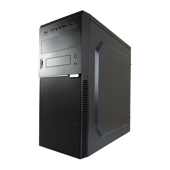 LC-Power 7041B-ON Torre Midi ATX PC Gaming, Negro, 1xUSB-C, Gestión de Cables, 7 Ranuras, Compatible con Tarjeta Gráfica 35 cm