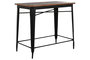 DKD Home Decor Mesa Bar Horeca Marron Negro Metal Madera 66 x 102 x 120 cm