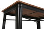 DKD Home Decor Mesa Bar Horeca Marron Negro Metal Madera 66 x 102 x 120 cm