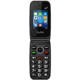 Qubo Neo2 Nw Bk 4G Teléfono Móvil para Personas Mayores, Negro, Pantalla 2.4", Tecla SOS, Bluetooth 5.0, Batería 800 mAh