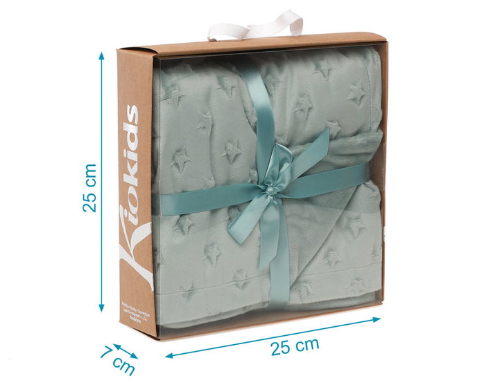 KioKids Manta para Bebé Color Salvia con Estrellas en Relieve KioKids Manta para Bebé Color Salvia con Estrellas en Relieve