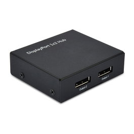 VALUE Secomp 14.99.3590 Hub Splitter DisplayPort (2 puertos), Máxima Resolución 3840 x 2160 (4K), Color Negro, Incluye Adaptador AC
