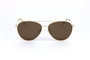 Polaroid PLD-4142-G-S-X-01Q Gafas de sol unisex doradas con cristal marrón