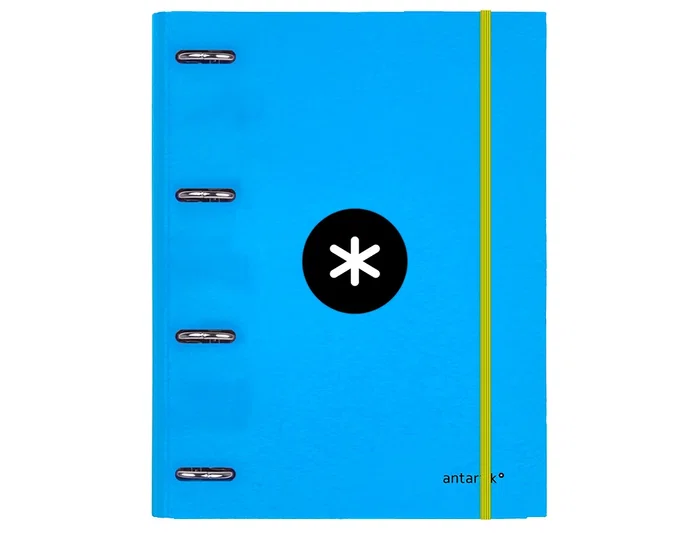 Antartik Carpeta con recambio A4 cuadro 5mm forrada 4 anillas 25mm redondas color azul Antartik Carpeta con recambio A4 cuadro 5mm forrada 4 anillas 25mm redondas color azul