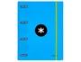 Antartik Carpeta con recambio A4 cuadro 5mm forrada 4 anillas 25mm redondas color azul