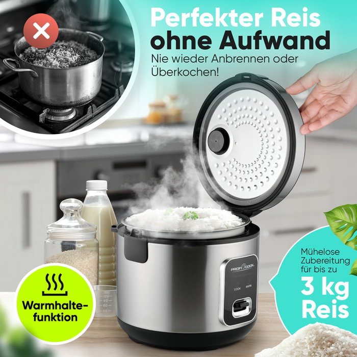 Proficook PC-RK 1285 Rice Cooker Silver / Black