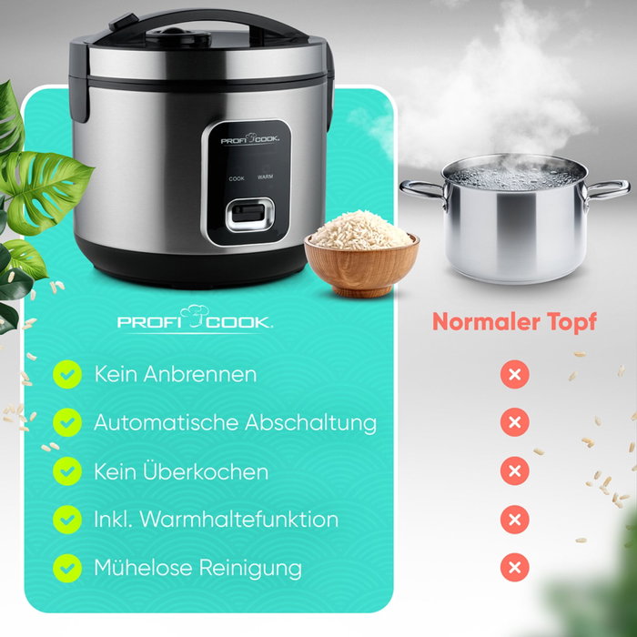 Proficook PC-RK 1285 Rice Cooker Silver / Black