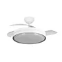 Siux Ventilador DC 60W Blanco 3 Aspas 107d Función Verano-Invierno LED 3 Temperaturas de Luz (3500-4000-6500K) 6980lm Control Remoto y Temporizador