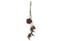 DKD Home Decor Decoración Colgante Piña Porexpan 6x6x30 Marrón