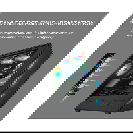 Cougar CGR-2GA5B-P Caja Midi Tower Airface Pure PRO Negra ARGB ATX ATX Micro-ATX Mini-ITX con Ventana Lateral