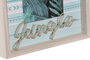 DKD Home Decor Marco de Fotos Madera y Metal 10x15 Verde Menta