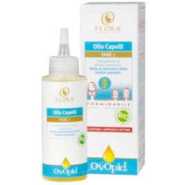 FLORA Ovopid Aceite Capilar Anti Piojos Fase 1 Tratamiento Pediculosis Niños y Adultos 100Ml