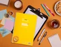 Liderpapel Cuaderno Espiral A4 Pautaguía Tapa Plástico 80 Hojas 90gr Cuadro Pautado 3mm Con Margen Color Amarillo