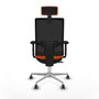 PIQUERAS Y CRESPO Silla de oficina Horna Naranja y Negro
