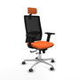 PIQUERAS Y CRESPO Silla de oficina Horna Naranja y Negro