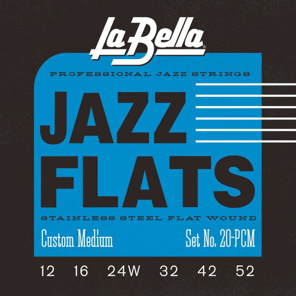 Juego de Cuerdas para Guitarra Eléctrica La Bella Jazz Flats Custom Medium Juego de Cuerdas para Guitarra Eléctrica La Bella Jazz Flats Custom Medium