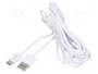 SAVIO Cable USB 2.0 de USB A a USB C, 3m, blanco