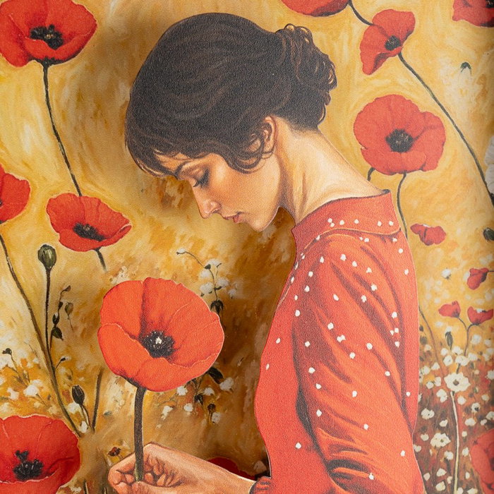 Cuadro Mujer Madera-Cristal Impreso 43 X 3,50 X 63 cm