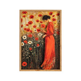 Cuadro Mujer Madera-Cristal Impreso 43 X 3,50 X 63 cm