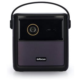 InFocus Crusader Challenger IN3008SL Proyector LED Full HD 1080p 350 Lúmenes Portátil con Batería Android TV Smart, WiFi, Bluetooth, 3D, HDR10, 43-130", Color Púrpura