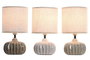 DKD Home Decor Lámpara de Sobremesa de Gres y Poliéster Surtida