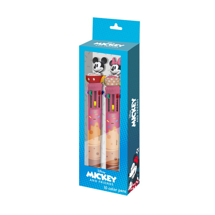 Karactermania Pack de 2 Bolígrafos 10 Colores Mickey y Minnie Mix Karactermania Pack de 2 Bolígrafos 10 Colores Mickey y Minnie Mix