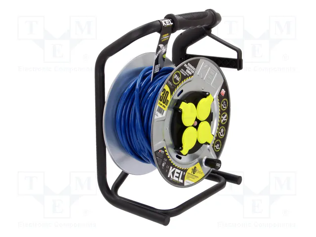 KEL Prolongador de alimentación H07BQ-F 3G1,5mm2 30m azul