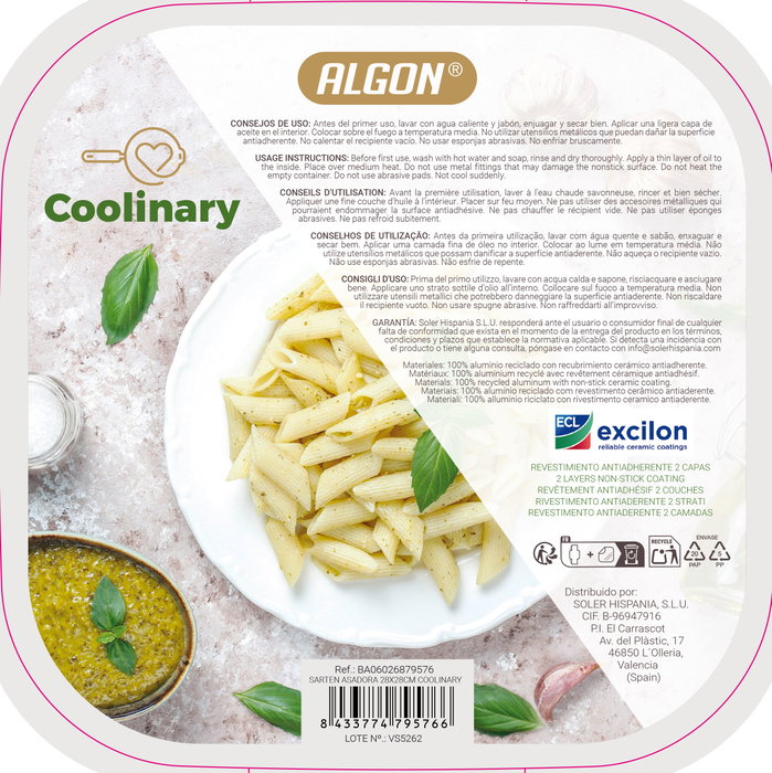 Algon Sartén Asadora Coolinary 28x28 cm Algon Sartén Asadora Coolinary 28x28 cm