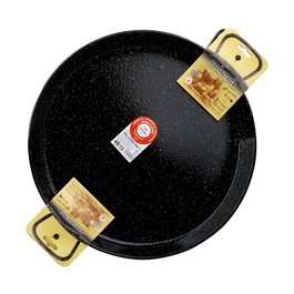 Garcima R46 La Ideal - Paellera Esmaltada de 46 cm, 12 Racines, Antiácida, Apta para Gas, Leña y Horno (4 Unidades)