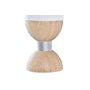 DKD Home Decor Portavelas de Cerámica y Madera Estrella Natural