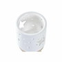 DKD Home Decor Portavelas de Cerámica y Madera Estrella Natural
