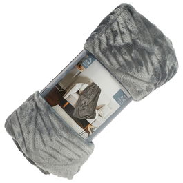 Home Deco Factory Manta Franela Gris 150x200 cm Poliester
