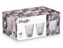 Vivalto Vaso Diamante Vidrio con Separador Gris 270 ml - 8x10x8 cm (Set de 24)