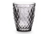 Vivalto Vaso Diamante Vidrio con Separador Gris 270 ml - 8x10x8 cm (Set de 24)