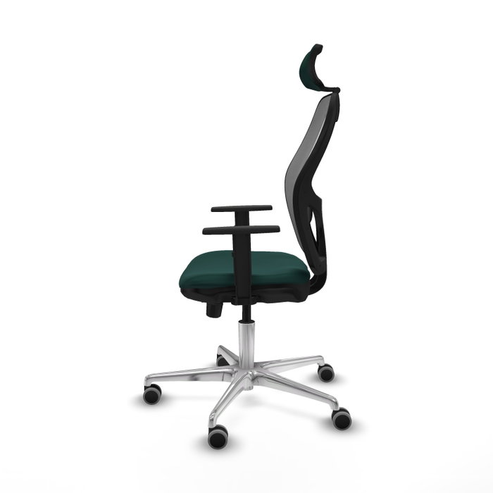 PIQUERAS Y CRESPO Silla de oficina Jorquera con mecanismo Sincro/Traslack Verde botella y Gris PIQUERAS Y CRESPO Silla de oficina Jorquera con mecanismo Sincro/Traslack Verde botella y Gris