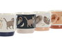 DKD Home Decor Juego de 4 tazas de porcelana Gatitos Multicolor 300ml