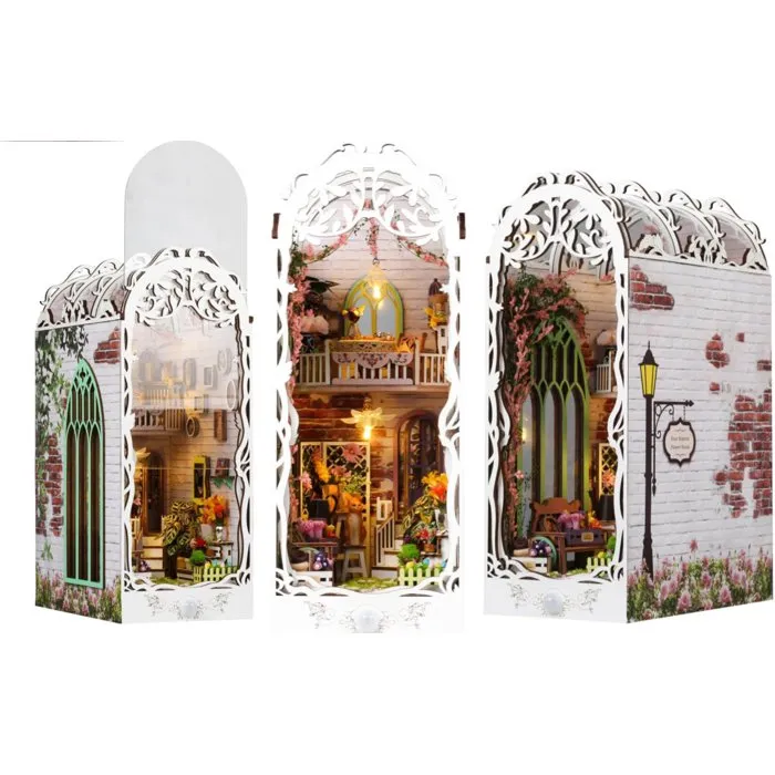 Aucune Book Nook - Kit de bricolaje para construir un sujetalibros en 3D - Acogedora casita de lectura Aucune Book Nook - Kit de bricolaje para construir un sujetalibros en 3D - Acogedora casita de lectura