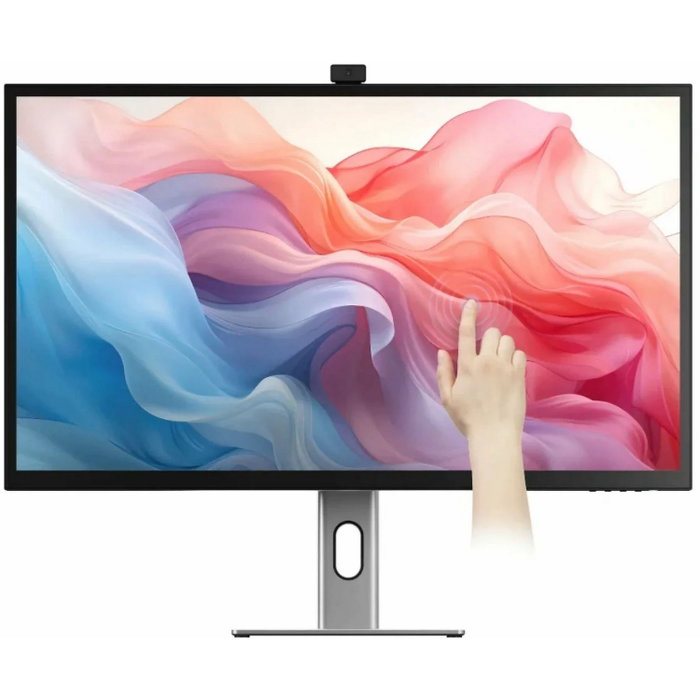Alogic Clarity Max Touch 32 UHD 4K Monitor Táctil con 65W + 8MP Webcam, Plata/Negro