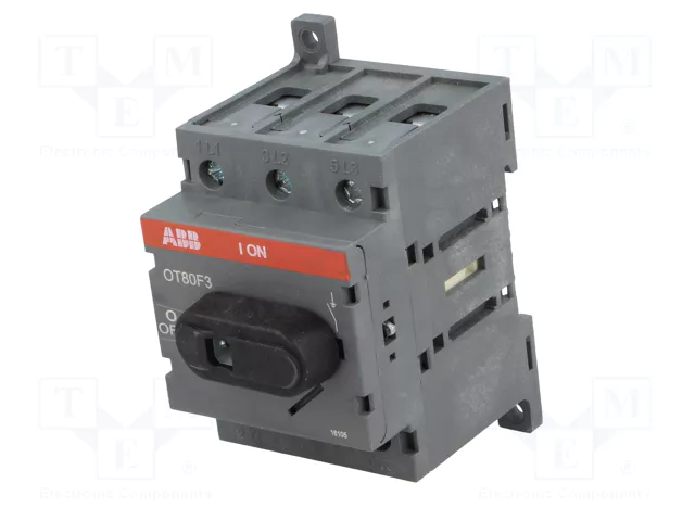 ABB Interruptor de aislamiento OT 80A de 3 polos ABB Interruptor de aislamiento OT 80A de 3 polos