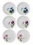 Hermia DNR0066 Juego de Platos de Servicio en Porcelana, 6 Piezas, 27x27x2cm