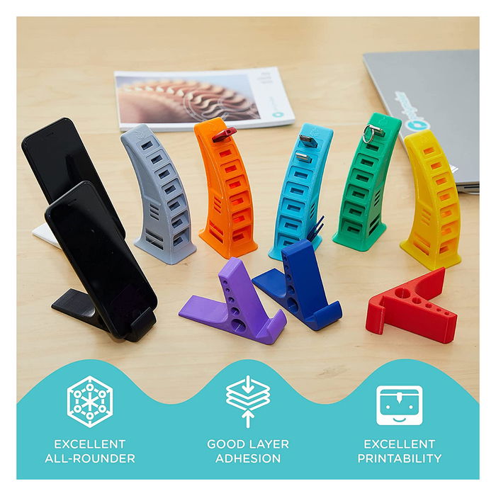 Polmask PETG Filamento 1.75mm Electric Blue 1 kg para Impresora 3D - Bobina de 1 Kilogramo - Alta Resistencia y Transparencia