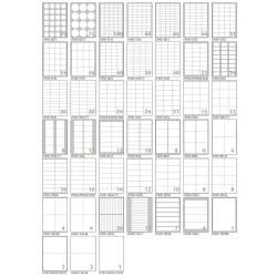 Tico LP4W-10574 Caja 100 Hojas Etiquetas Blancas Sin Márgenes Láser/Inyección/Fotocopiadoras 105x74 mm 800 Piezas
