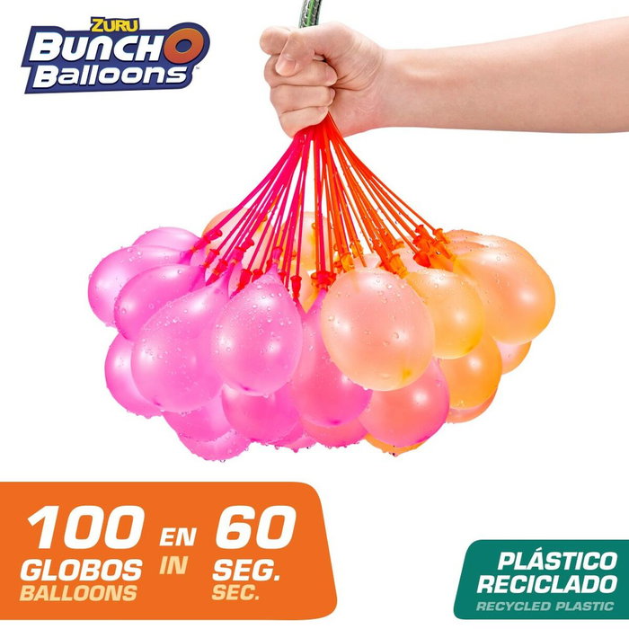 Globos de Agua con Inflador Zuru Bunch-o-Balloons 24 Unidades Globos de Agua con Inflador Zuru Bunch-o-Balloons 24 Unidades