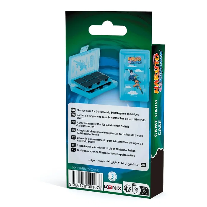 Konix Estuche de cartuchos para Nintendo Switch, Naruto, Azul, 80389000003 Konix Estuche de cartuchos para Nintendo Switch, Naruto, Azul, 80389000003